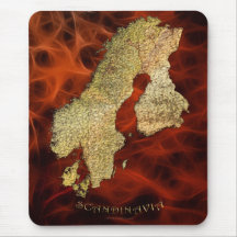 SKANDINAVISK KARTA Mousepad Musmatta