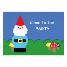 Skandinaviskt Gnomeanpassadeparty Skräddarsydda Inbjudan
