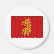 Skåne län som vinkar flagga kylskåpmagneter