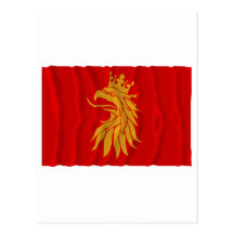 Skåne län som vinkar flagga vykort