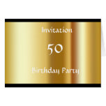Skapa din egna 50th födelsedagsfest inbjudan hälsningskort