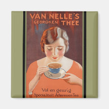 Skåpbil Nells - vintageTeaadvertizing Kylskåpsnagnet