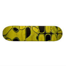 Skateboard, abstrakt släng, gult och svart
