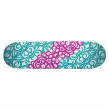 Skateboard Floral abstract background