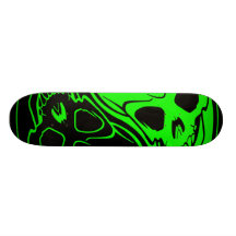 Skateboard för för Yin Yang skallegrönt och svart