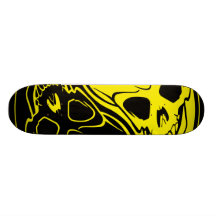 Skateboard för för Yin Yang skallegult och svart