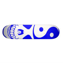 Skateboard för för Yin Yang skallevit/blått