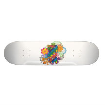 Skateboard för fred för 60-talblommabarn