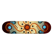 Skateboard för konst för vektor för blåttblommigta