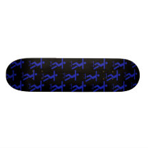 Skateboard för landrekreationsymbol - blått