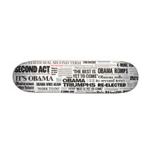 Skateboard för rubrik för Obama segrar 2012