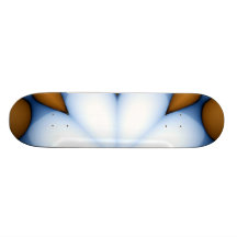 Skateboard, jätte- blomma, blått & brunt