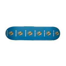Skateboard med flagga av Oklahoma