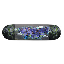 Skateboard med grafittikonst