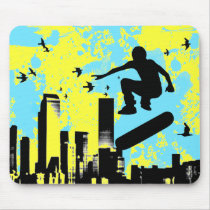 skateboard. stiga ombord med birds. musmattor