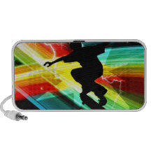 Skateboarder i korsmönstrad blixt iPhone speakers