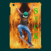 Skateboarderen & flammar SJUK handlinggatakonst ipad mini fodral
