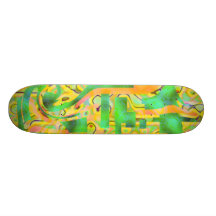 Skateboardgröntgult reflekterar ZIZZAGO