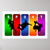 Skateboarding Emblem för multifärgad Print