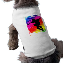 Skateboarding på regnbågeGrunge Hund Tshirt