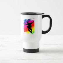 Skateboarding på regnbågeGrunge Kaffe Koppar