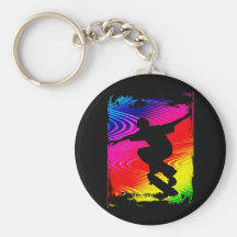 Skateboarding på regnbågeGrunge Nyckelringar