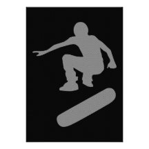 skateboardsilhouette anpassningsbara tillkännagivanden