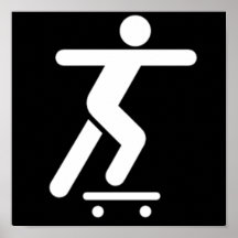 Skateboardsymbolsaffisch