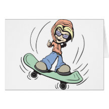 Skater!  Anpassade! Kort