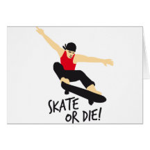 Skater E 3c Grußkarte