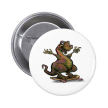 Skater Saurus Rex Knapp Med Nål
