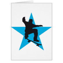 Skater Star C 2c Grußkarte