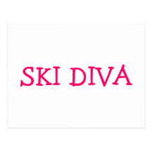 Skida divaen vykort