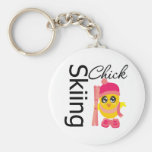 Skidåkningchick Nyckelring