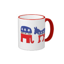 Skillnad mellan roliga republikaner och demokrater kaffe mugg