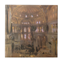 Skissa av Santa Sophia vid Sargent, Victoriankonst Keramiska Plattor