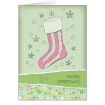 skissat lagerföra rosa jul kort