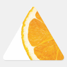 Skiva av orangen triangle sticker
