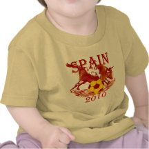 Skjorta 2010 för småbarn för Spanien fotbollfutbol Tee Shirt