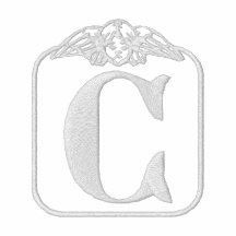Skjorta för ängel för brev C broderad Monogram