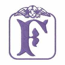 Skjorta för ängel för brev F broderad Monogram