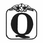 Skjorta för ängel för brev Q broderad Monogram Munkjacka