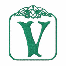 Skjorta för ängel för brev V broderad Monogram