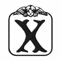 Skjorta för ängel för brev X Monogrammed broderad