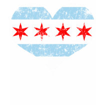 Skjorta för Chicago flaggahjärta t