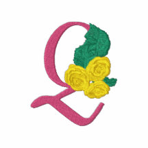 Skjorta för ro för brev Q broderad Monogram Broderad Pikétröja