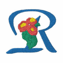 Skjorta för ro för brev R broderad Monogram Polotröja