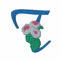 Skjorta för ro för brev T broderad Monogram