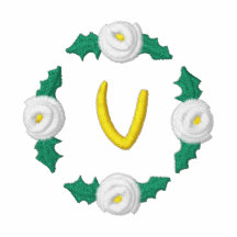 Skjorta för rosenknopp för brev V broderad Monogra Polo