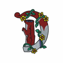 Skjorta för skog för brev D broderad Monogram